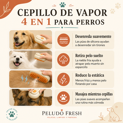 Cepillo de vapor frio para mascotas