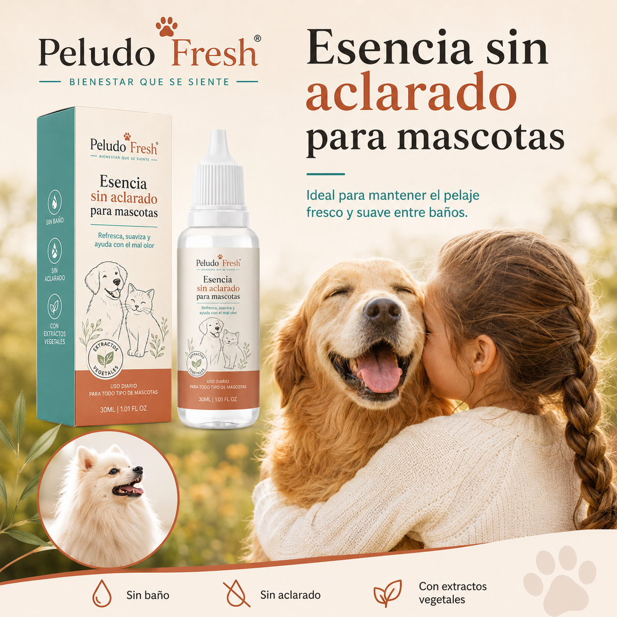 Esencia Pet Wash sin agua